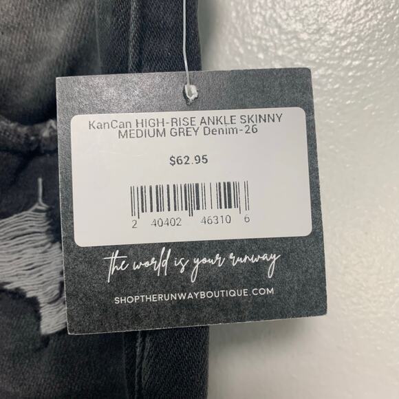 KanCan Women's High-Rise Ankle Skinny Medium Gray Jeans Size 26 - Picture 4 of 6